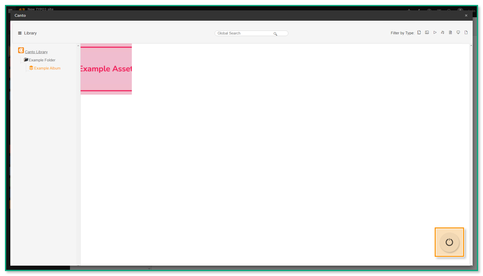The Canto extension overlay - the "Sign Out" button is highlighted.