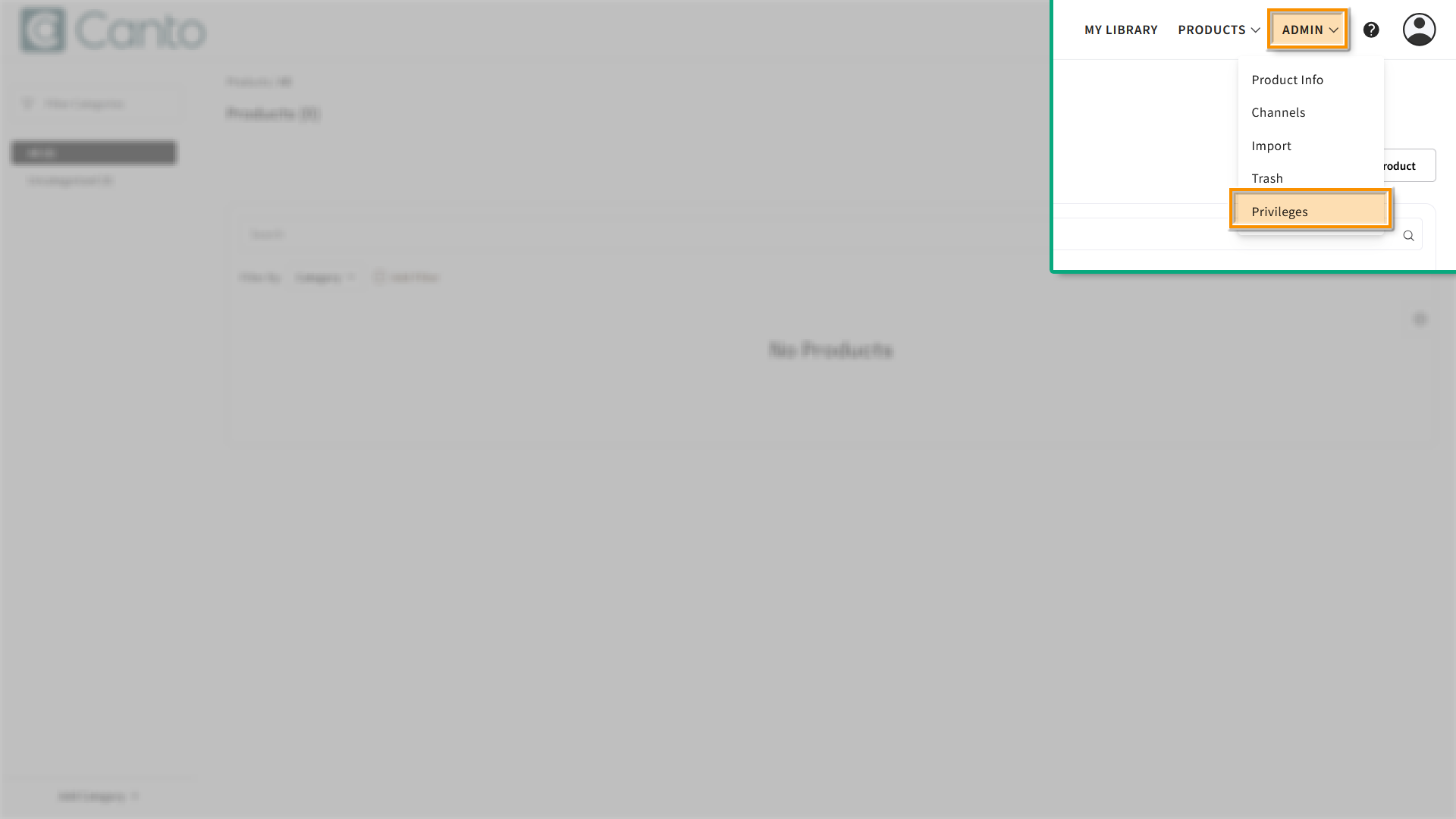 The Product Hub - severla elements are highlighted.