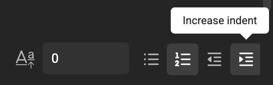 Change indent level
